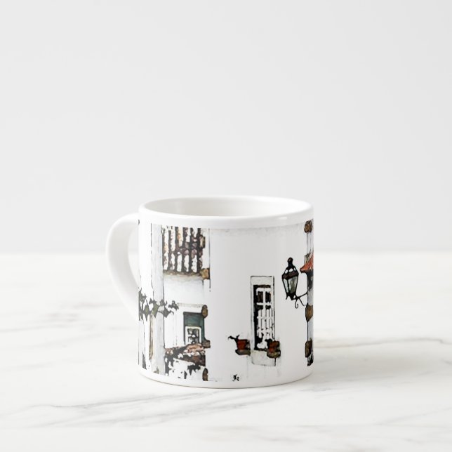Taza De Espresso Abajo de la calle en Obidos Portugal (Izquierda)