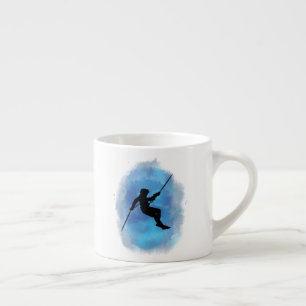 Taza De Espresso Abseiling Watercolor Rappelling Mountain Climber