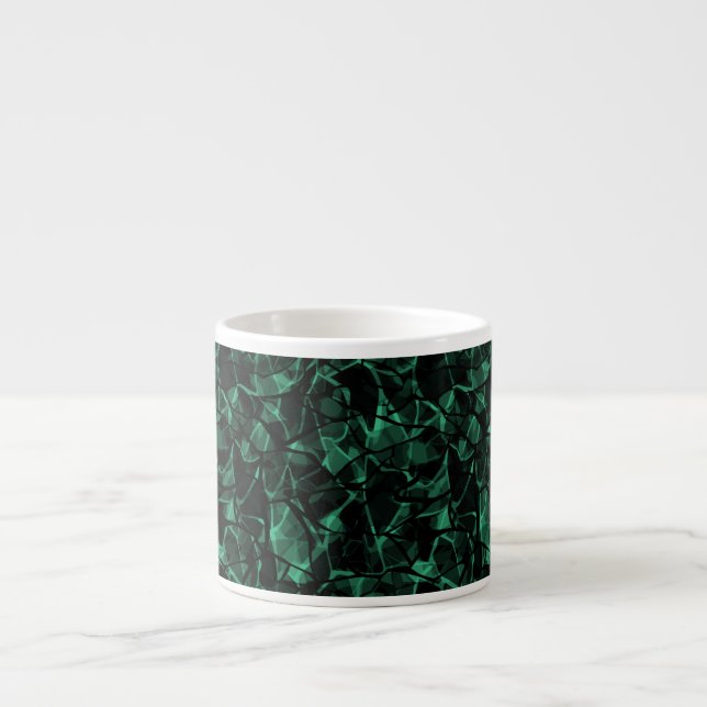 Taza De Espresso abstracto verde (Frente)