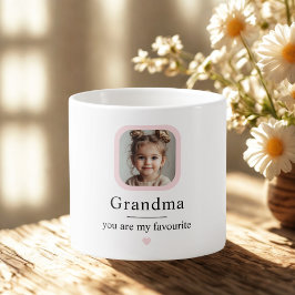 Taza De Espresso Abuela personalizado | "Eres mi regalo favorito