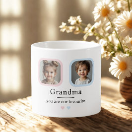 Taza De Espresso Abuela personalizado | "Eres nuestro regalo favori