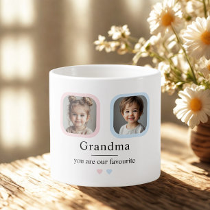 Taza De Espresso Abuela personalizado   "Eres nuestro regalo favori