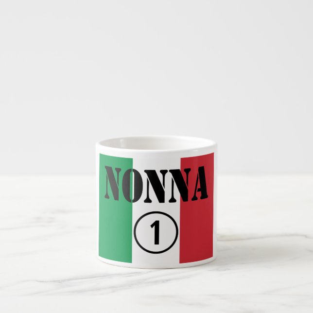 Taza De Espresso Abuelas italianas: Uno de Nonna Numero (Frente)