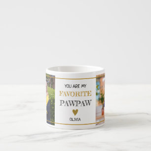 Taza De Espresso Abuelo favorito de PawPaw 2 foto personalizada