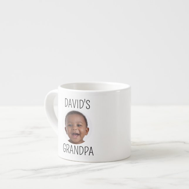 Taza de Espresso Abuelo Foto Bebé David Lindo (Izquierda)