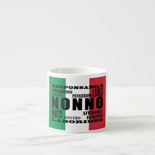 Taza De Espresso Abuelos italianos: Calidades (Frente)