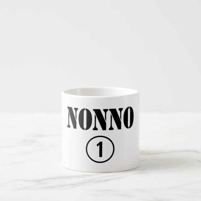 Taza De Espresso Abuelos italianos: Uno de Nonno Numero (Frente)