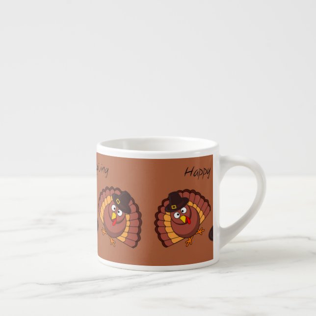 Taza De Espresso Acción de gracias feliz temática (Derecha)