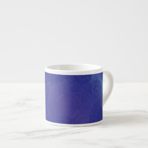 Taza De Espresso Aceptación   Medallones Blue Indigo Violet Boho