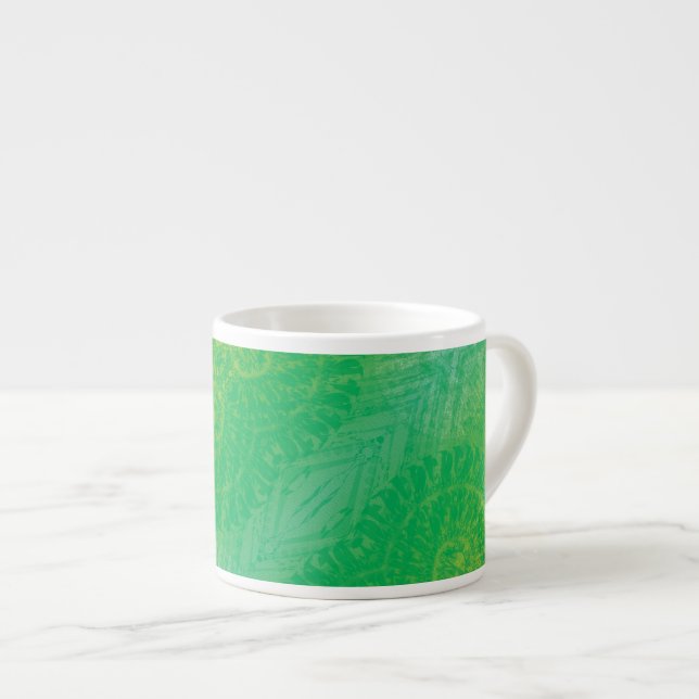 Taza De Espresso Aceptación | Medallones de Boho azul verde amarill (Derecha)