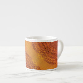 Taza De Espresso Aceptación | Medallones del Boho amarillo Naranja 