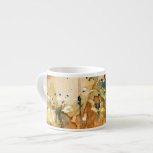 Taza De Espresso Acuarela abstracta y viejo fondo