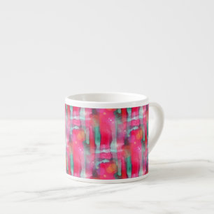 Taza De Espresso Acuarela pintada extracto del resplandor de Sun