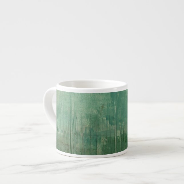 Taza De Espresso Acuarela verde contemporánea (Izquierda)
