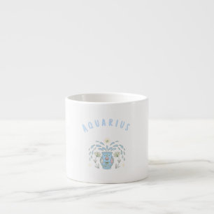 Taza De Espresso Acuario rosa, impresión de signo zodiacal, signo e