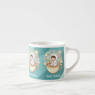 Taza De Espresso Add Text Mini Cat Espresso Cup Barista Coffee Gift