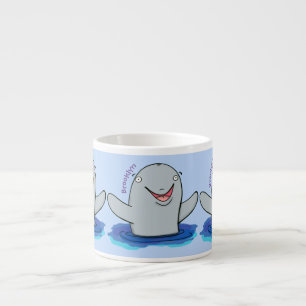 Taza De Espresso Adorable feliz ilustracion personalizado de marsop