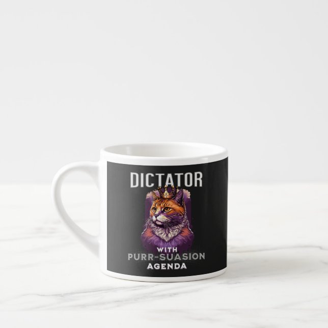 Taza De Espresso Agenda de la persuasión Graciosa Cita de Gato (Izquierda)