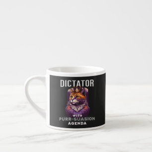 Taza De Espresso Agenda de Purrsuasión Cita Divertida de Gato