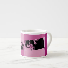 Taza De Espresso Agua de rosa del jardín fractal