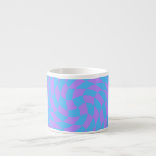 Taza De Espresso Ajena de color azul pálido y lavanda