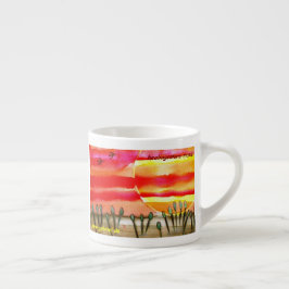 Taza De Espresso ...al sol...arte de Jutta Gabriel...