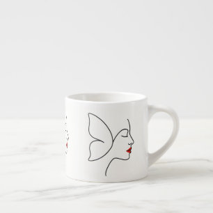Taza De Espresso Alas emergentes - Retrato oculto de curación de ma