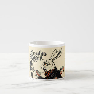 Taza De Espresso Alice Conejo Blanco Clásico País de las Maravillas