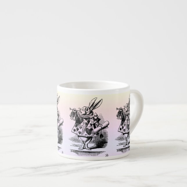 Taza De Espresso Alice in Wonderland White Rabbit Kaninchen pastel (Derecha)