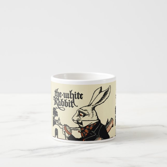 Taza De Espresso Alice White Rabbit Classic (Frente)