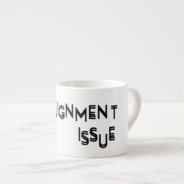 Taza De Espresso Alignment Issue Minimalist Reset Espresso Cup (Derecha)