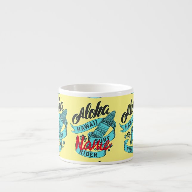 Taza De Espresso Aloha Hawaii Surf Rider Thunder_Cove (Frente)