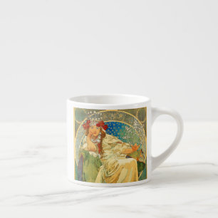Taza De Espresso Alphonse Mucha Art Nouveau Princess Hyacinth