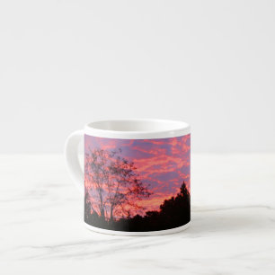 Taza De Espresso Amanecer rosado vibrante