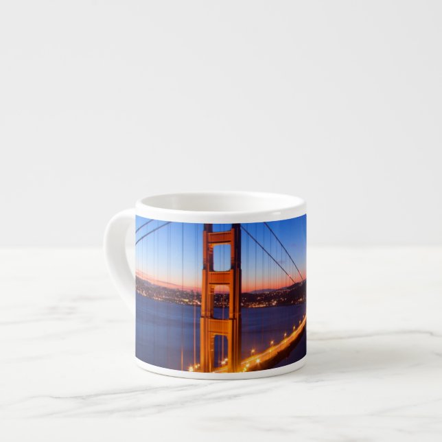 Taza De Espresso Amanecer sobre el puente de San Francisco y del (Izquierda)