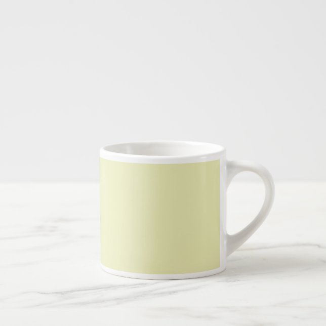 Taza de Espresso Amarillo Pastel Suave Sólido (Derecha)