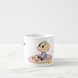 Taza De Espresso Amazed Boy Illustration