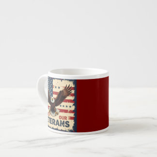 Taza De Espresso American Eagle Honor Our Veterans Specialty Mug