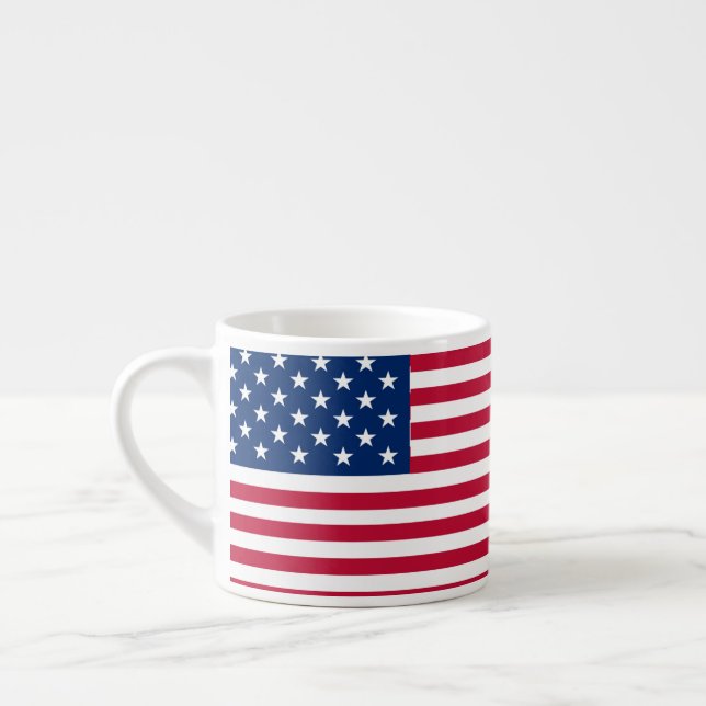 Taza De Espresso American Flag Pride Design-76353 (Izquierda)