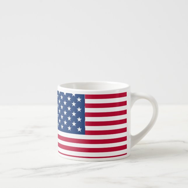 Taza De Espresso American Flag Pride Design-76353 (Derecha)