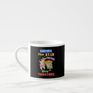 Taza De Espresso Amigos que leen juntos permanecen juntos