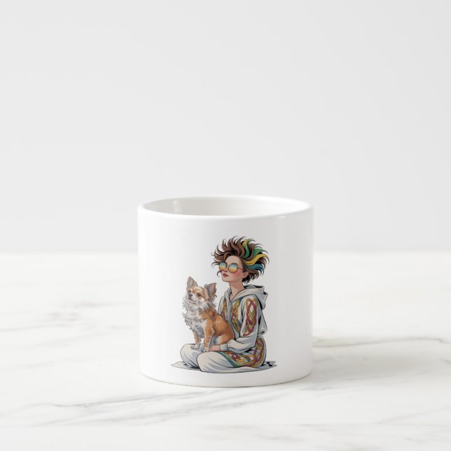 Taza De Espresso  amo a mi chihuahua  (Frente)