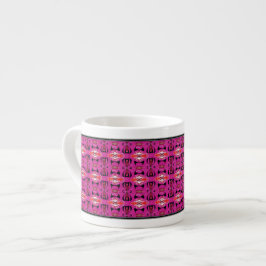 Taza De Espresso Amor de Mariposa | Borde Abstracto de Mariposa
