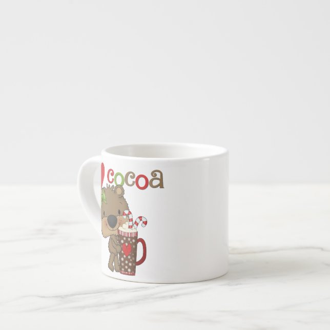 Taza De Espresso Amor del cacao del oso del chica (Izquierda)