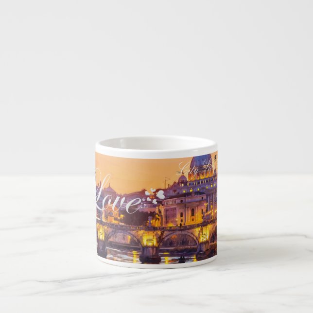 Taza De Espresso Amor en Roma Espresso Mug (Frente)