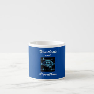 Taza De Espresso Amor futurista por los "latidos y algoritmos"