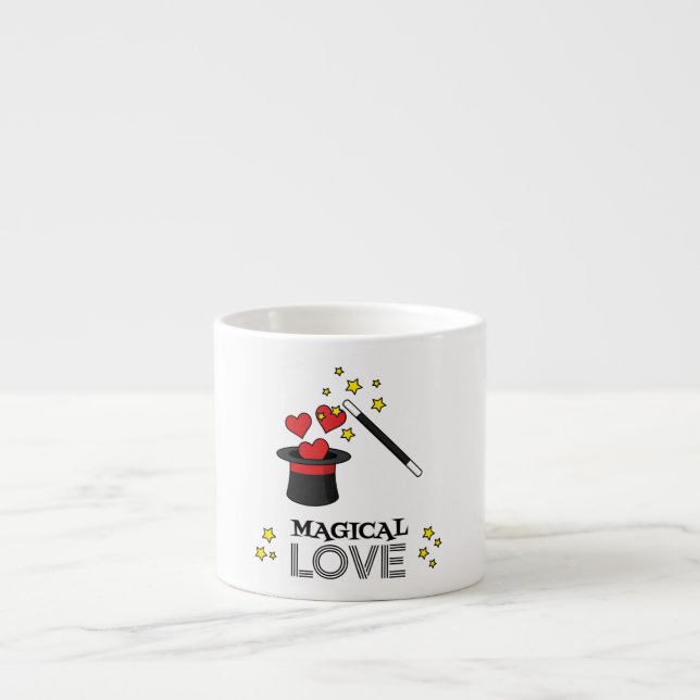 Taza De Espresso Amor mágico - Negro (Frente)