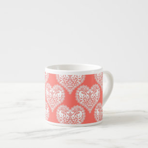 Taza De Espresso Amor sin costuras Día de San Valentín corazón de e