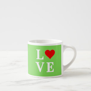 Taza De Espresso Amor verde limón Moderno estilo