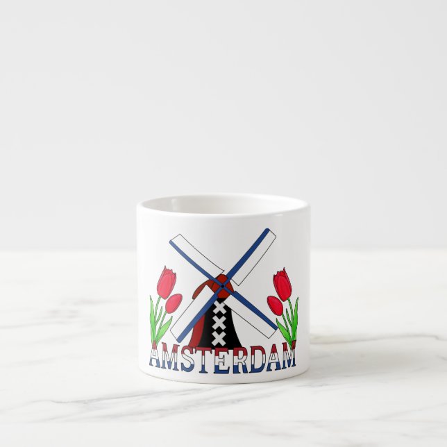 Taza De Espresso Ámsterdam Países Bajos (Frente)